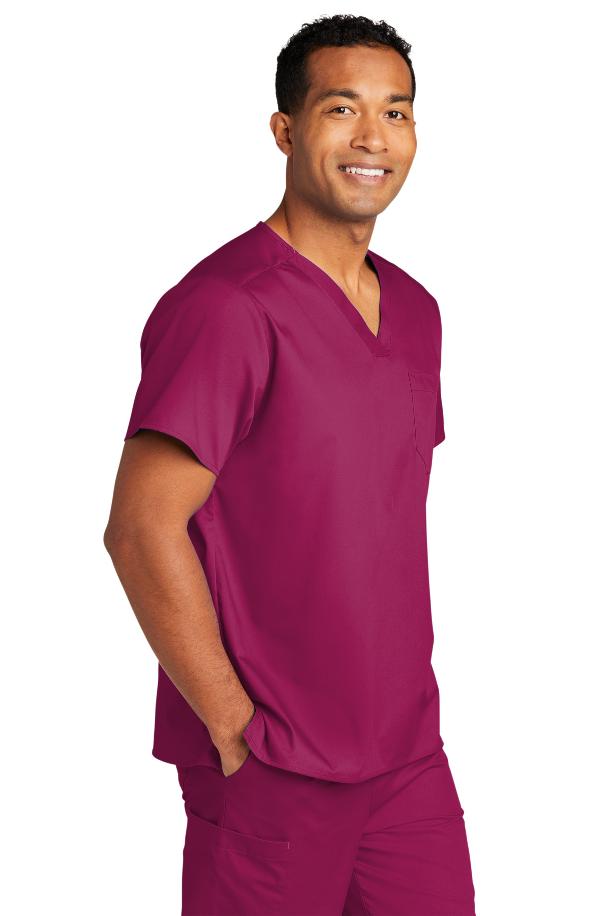 Wink® Unisex WorkFlex Chest Pocket V-Neck Top 10