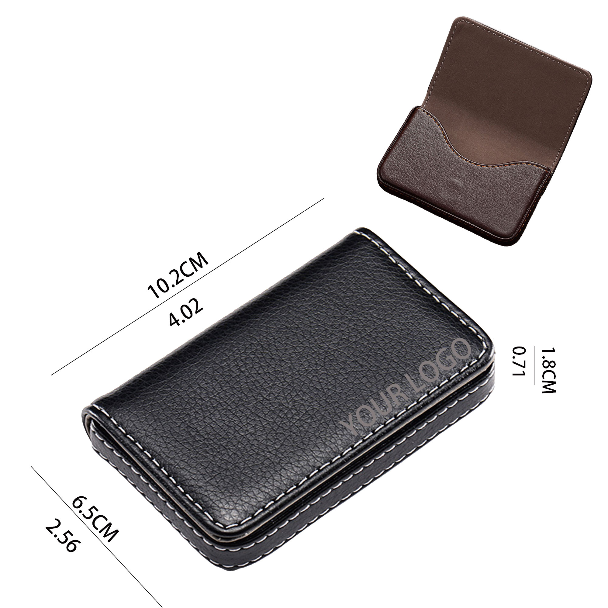 Business Card Holder with PU Leather 2