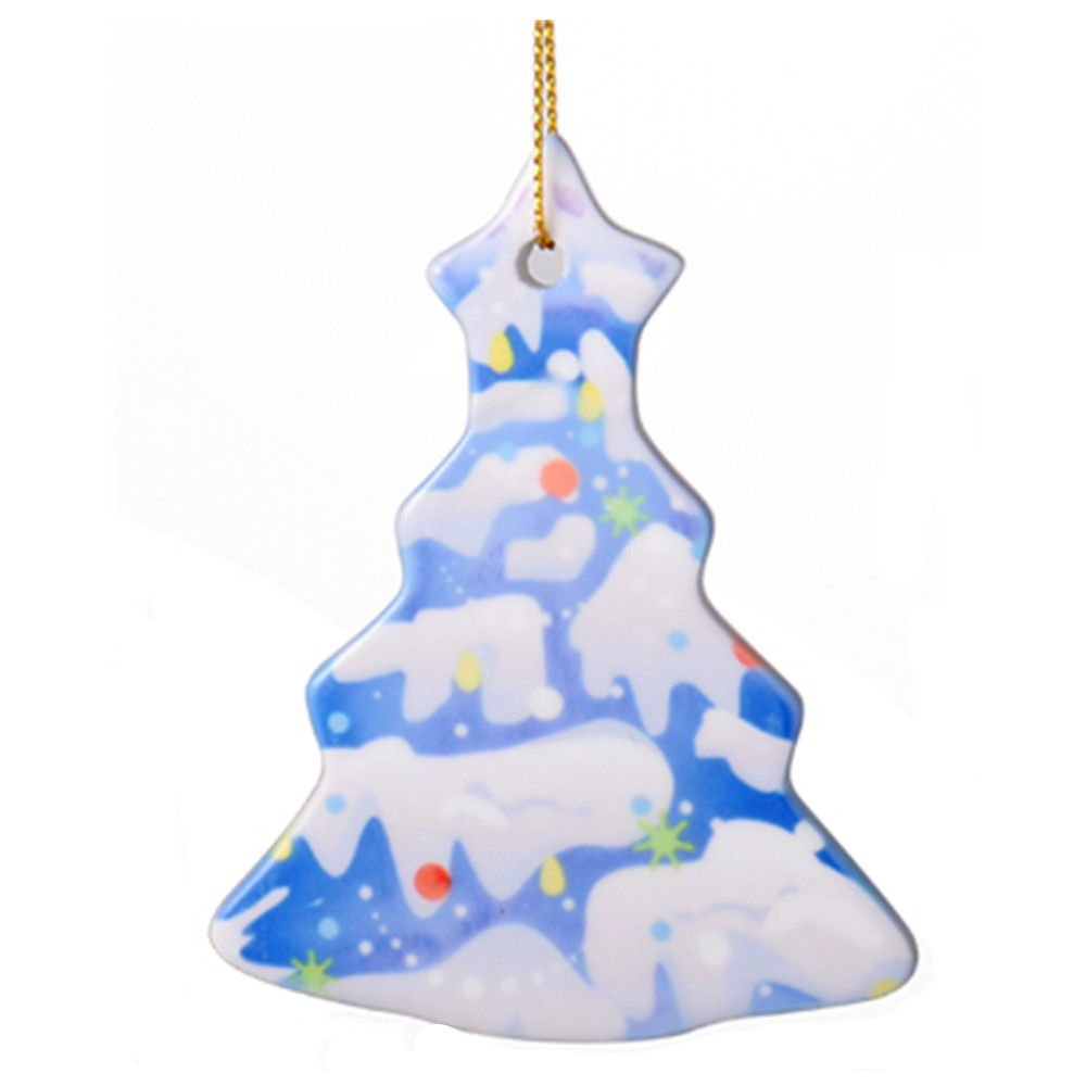 Christmas Tree Shape Ceramic Christmas Ornament 1