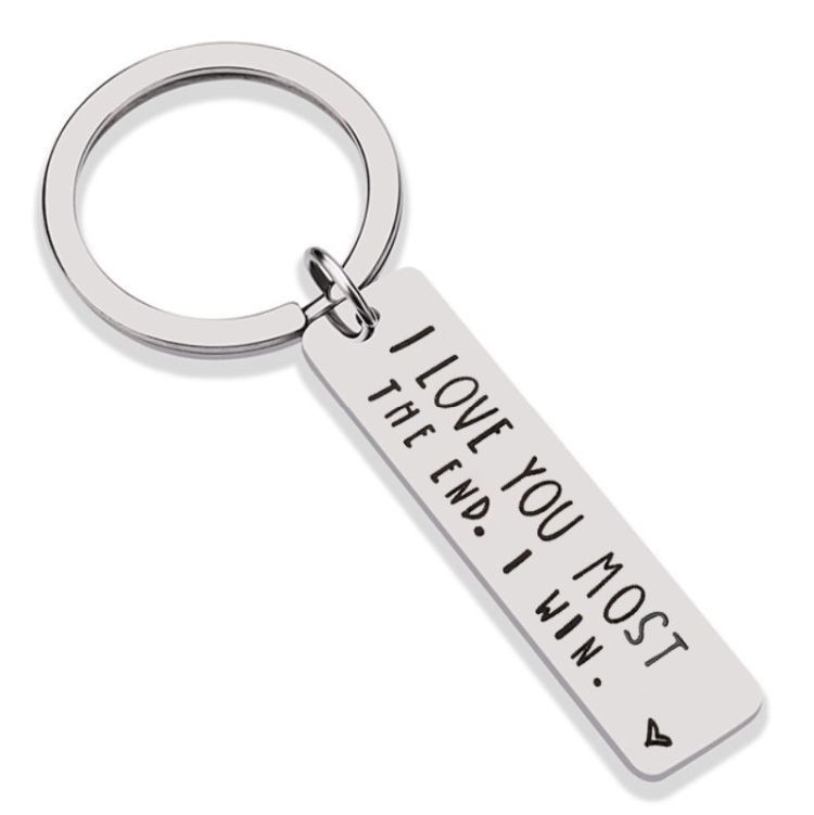 Laser-Engraved Stainless Steel Keychain 3