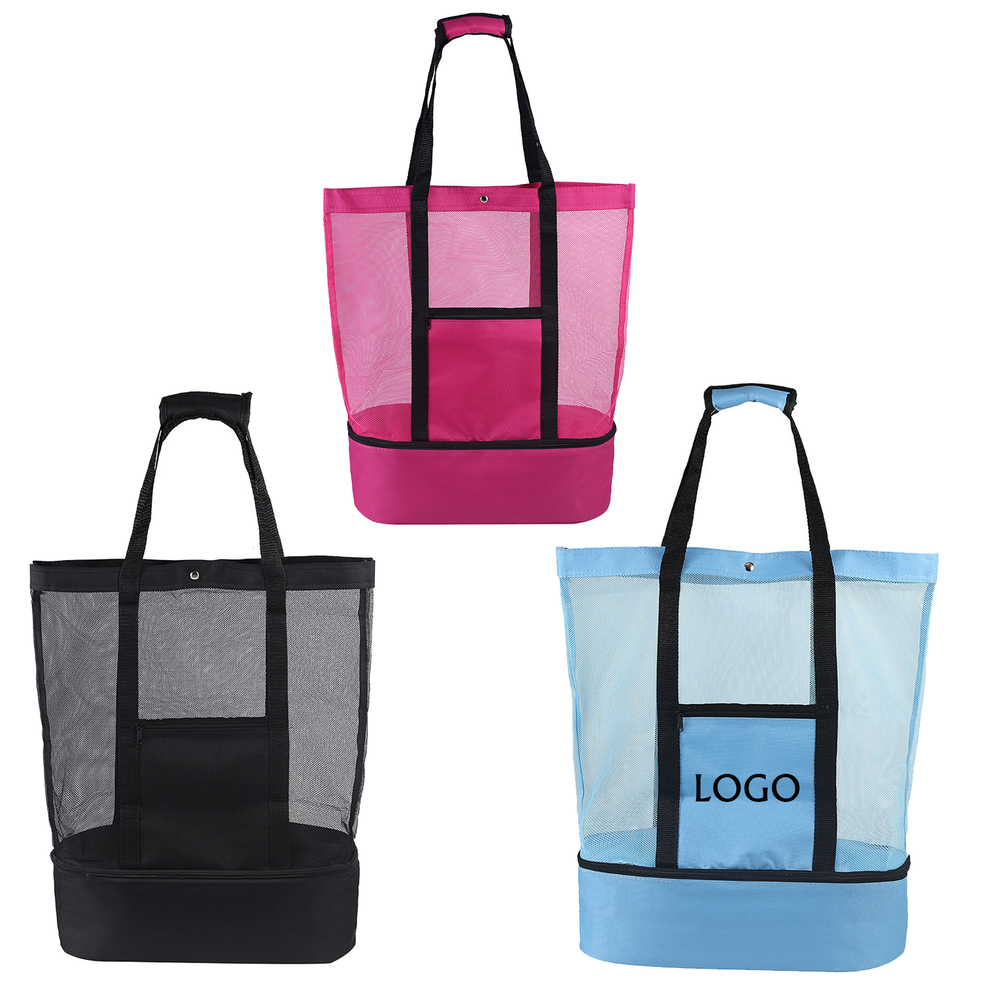 Double Mesh Beach Travel Tote Bag 4