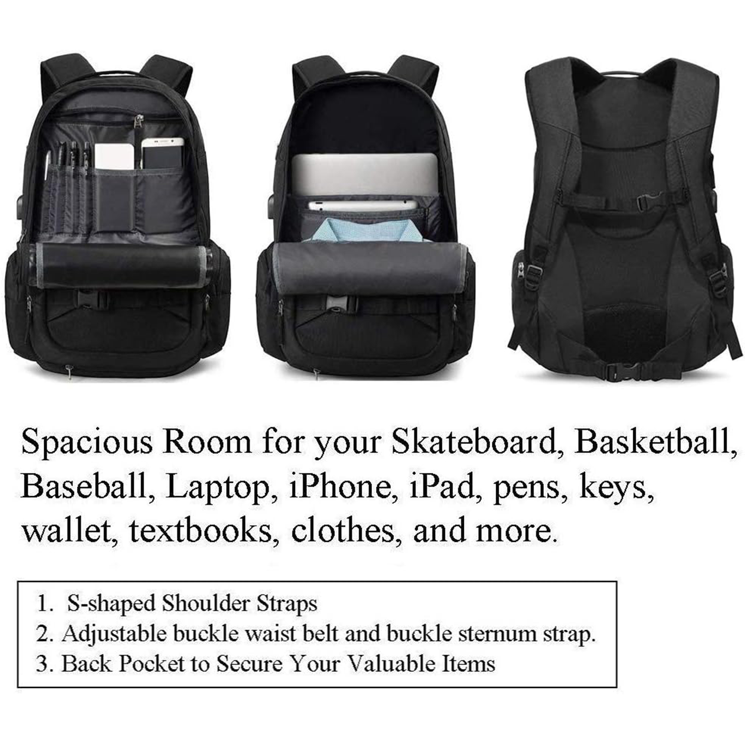 Oxford Shoulder Multifunctional Sports Backpack 3