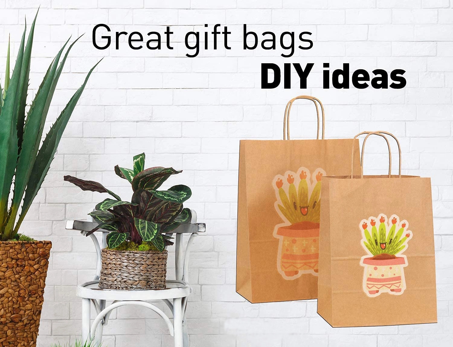 Kraft Paper Shopper Tote Bag(10"x5"x13") - Foil Stamp 4