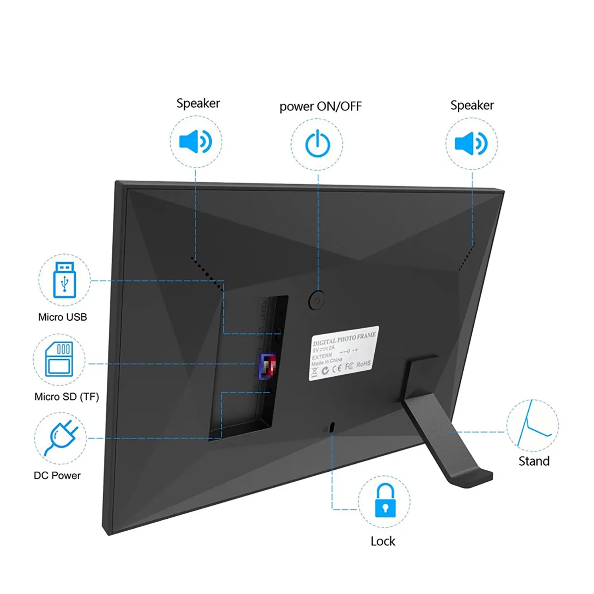 10 Inch Digital Photo Frame with Full HD IPS Touch Screen 3