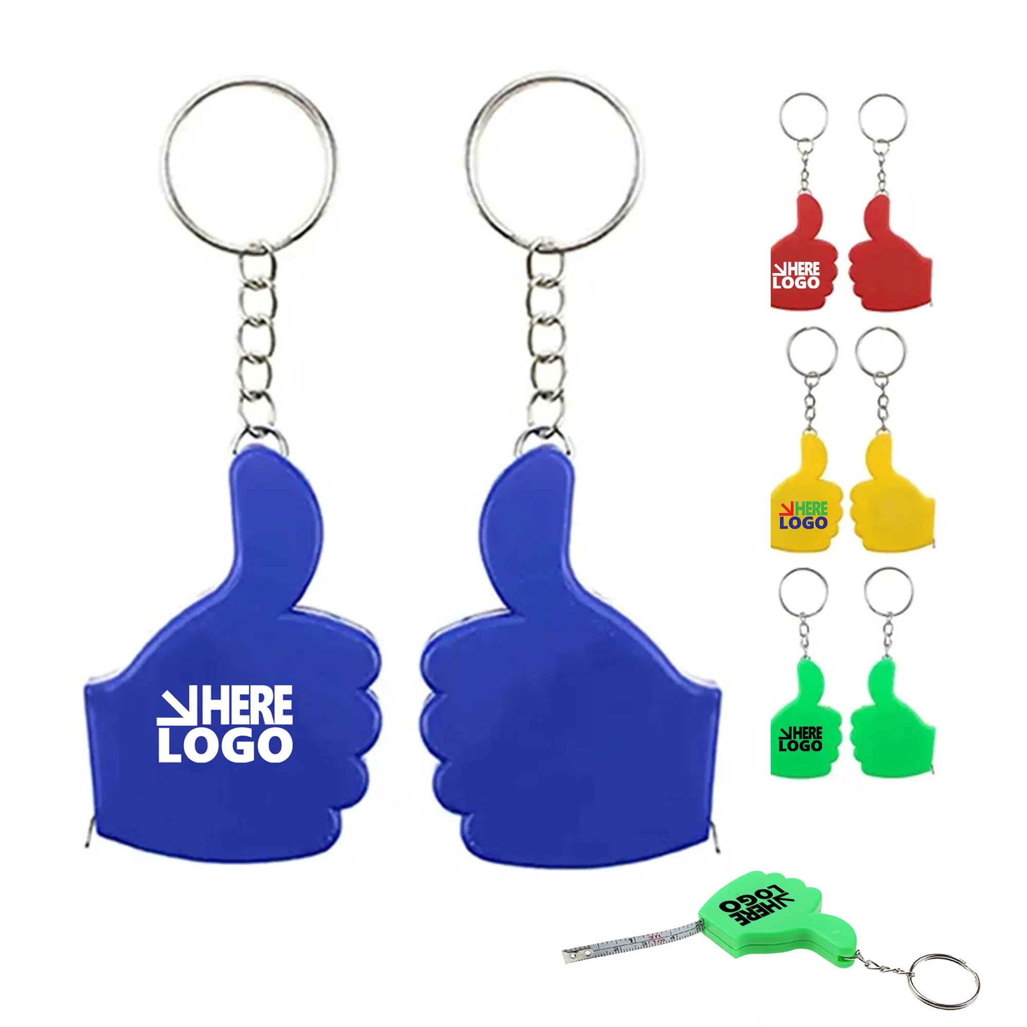 MOQ 20 Thumbs Tape Measure Keychain DIY Tool 1