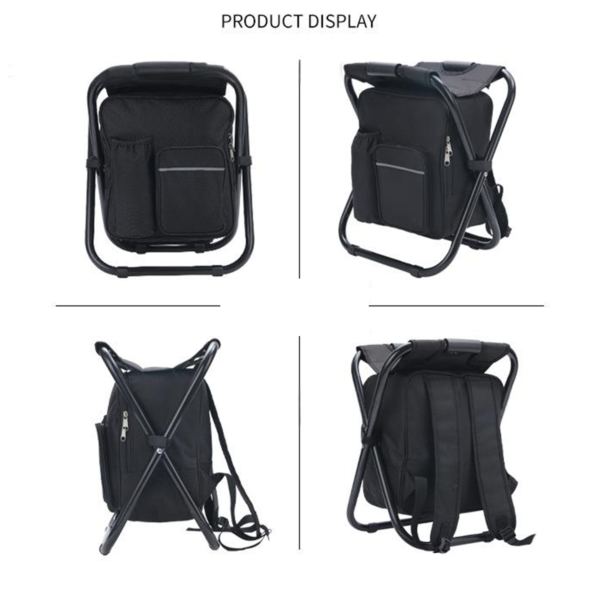 Outdoor Portable Folding Stool Backpack Cooler Bag 2