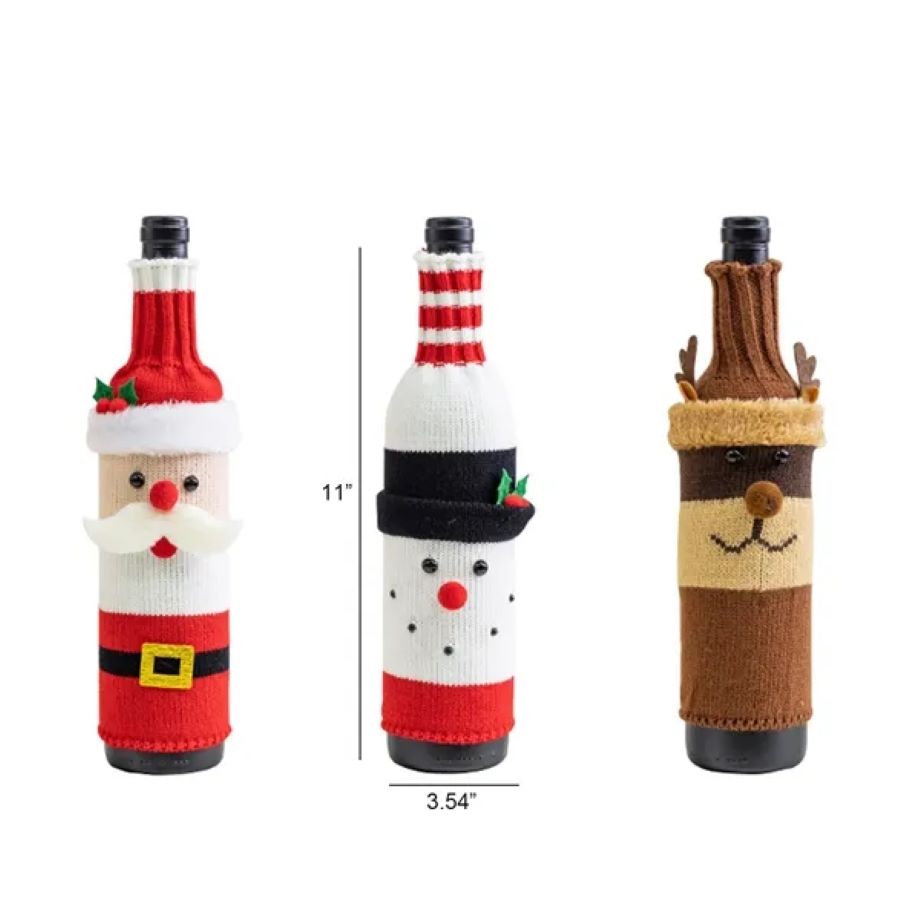 Christmas Sweater Wine Bottle Cover 3