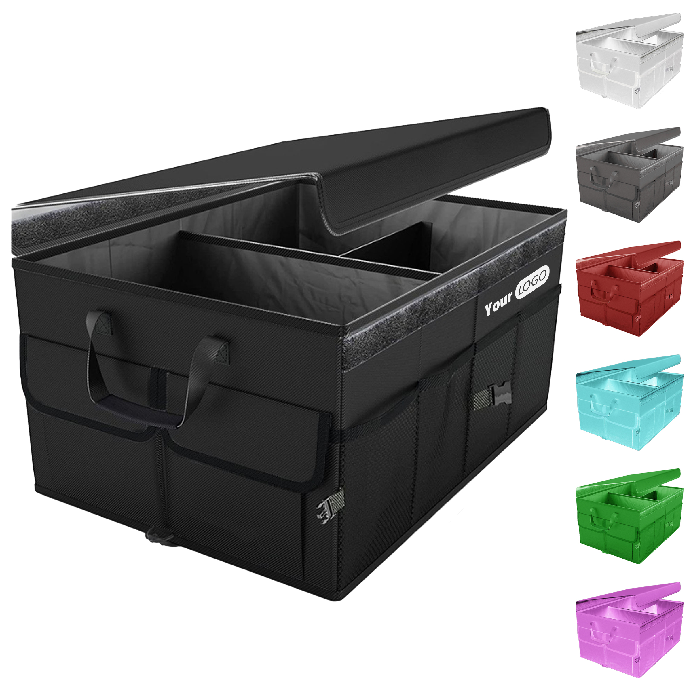 Oxford Cloth Multi-Compartment Trunk Organizer With Foldable Design And Extra Pockets 4