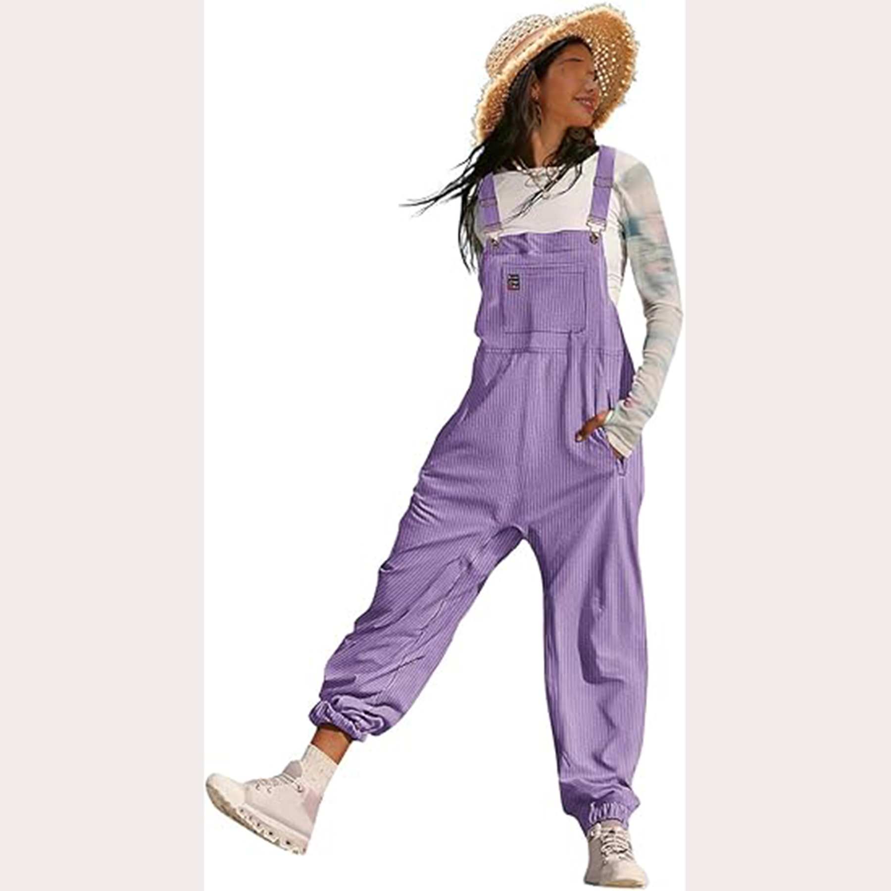 Women's Casual Corduroy Overalls 11