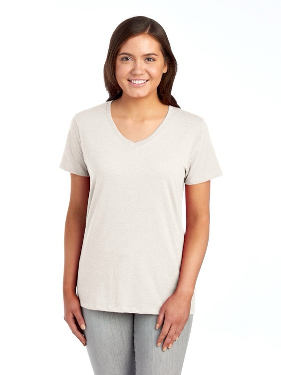 JERZEES Premium Blend Combed Ring-Spun Ladies' V-Neck T-Shirt 46