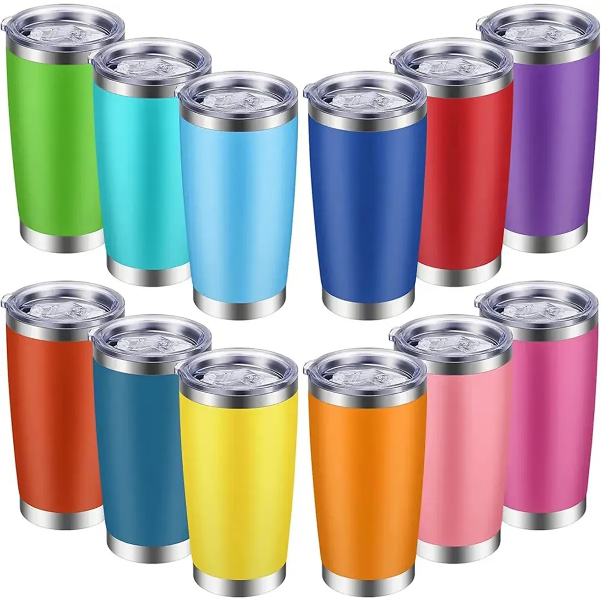 Stainless Steel Vacuum Insulated Tumbler With Lids Straw 4