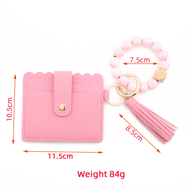 Silicone Chain Beaded Bangle with Card Holder 2