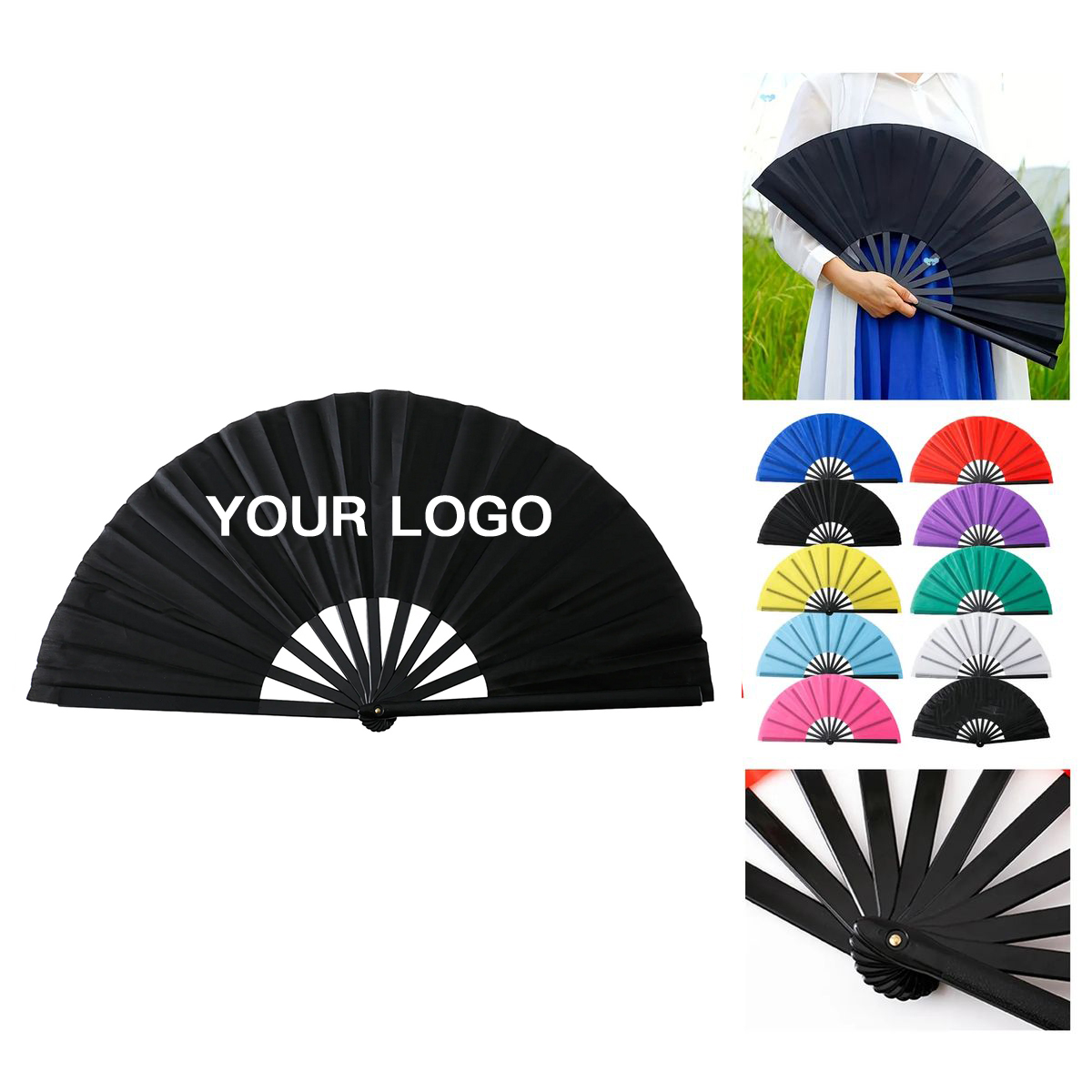 Plastic And Nylon Folding Fan For Daily Carry 2