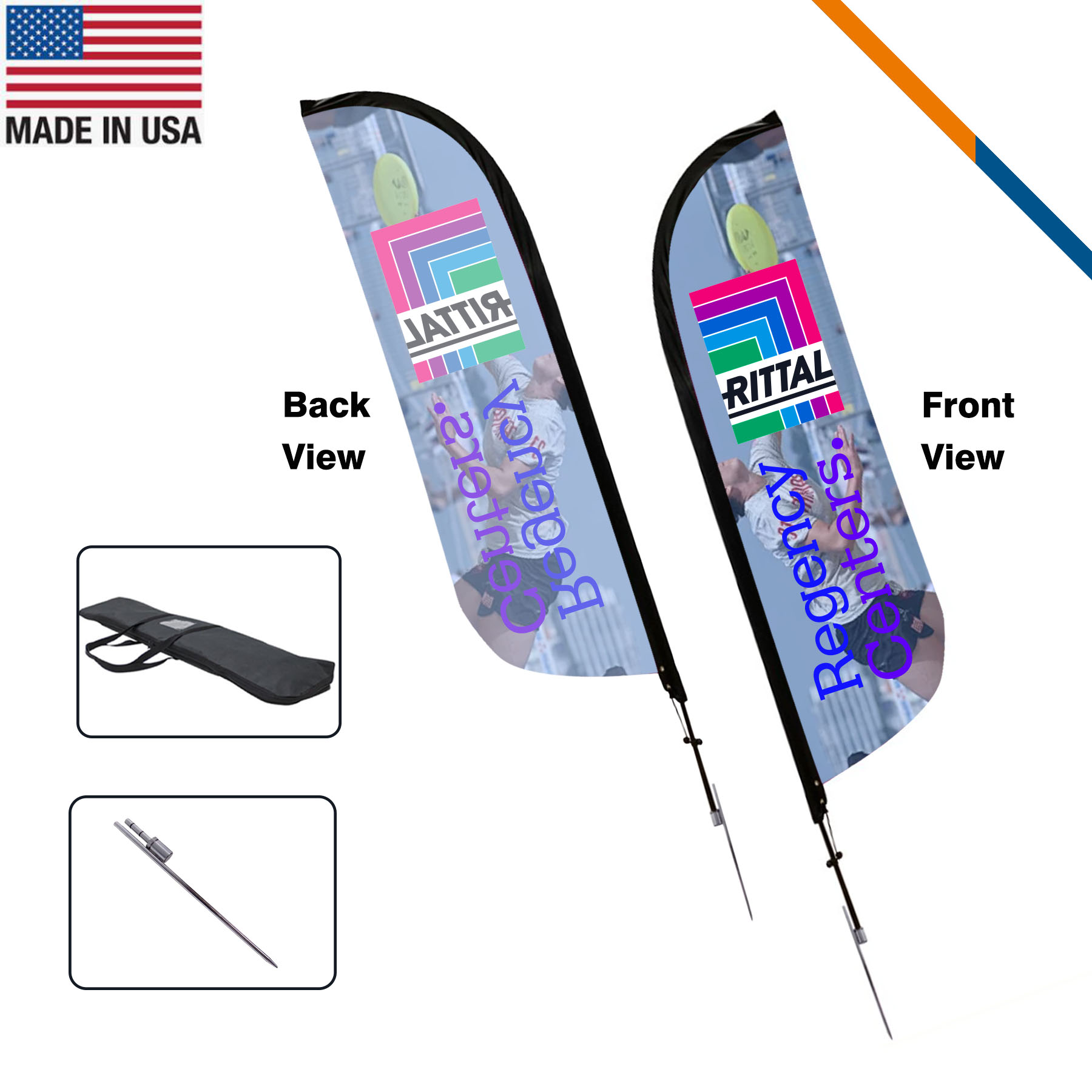 10' Allo Single-Sided Feather Flag 1