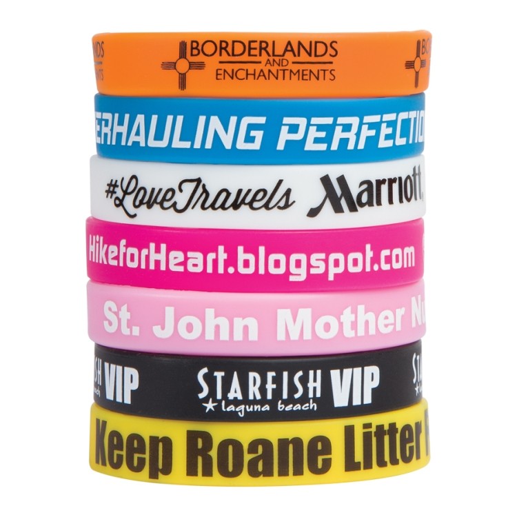 1/2" Silk-Screened Silicone Wristband 1