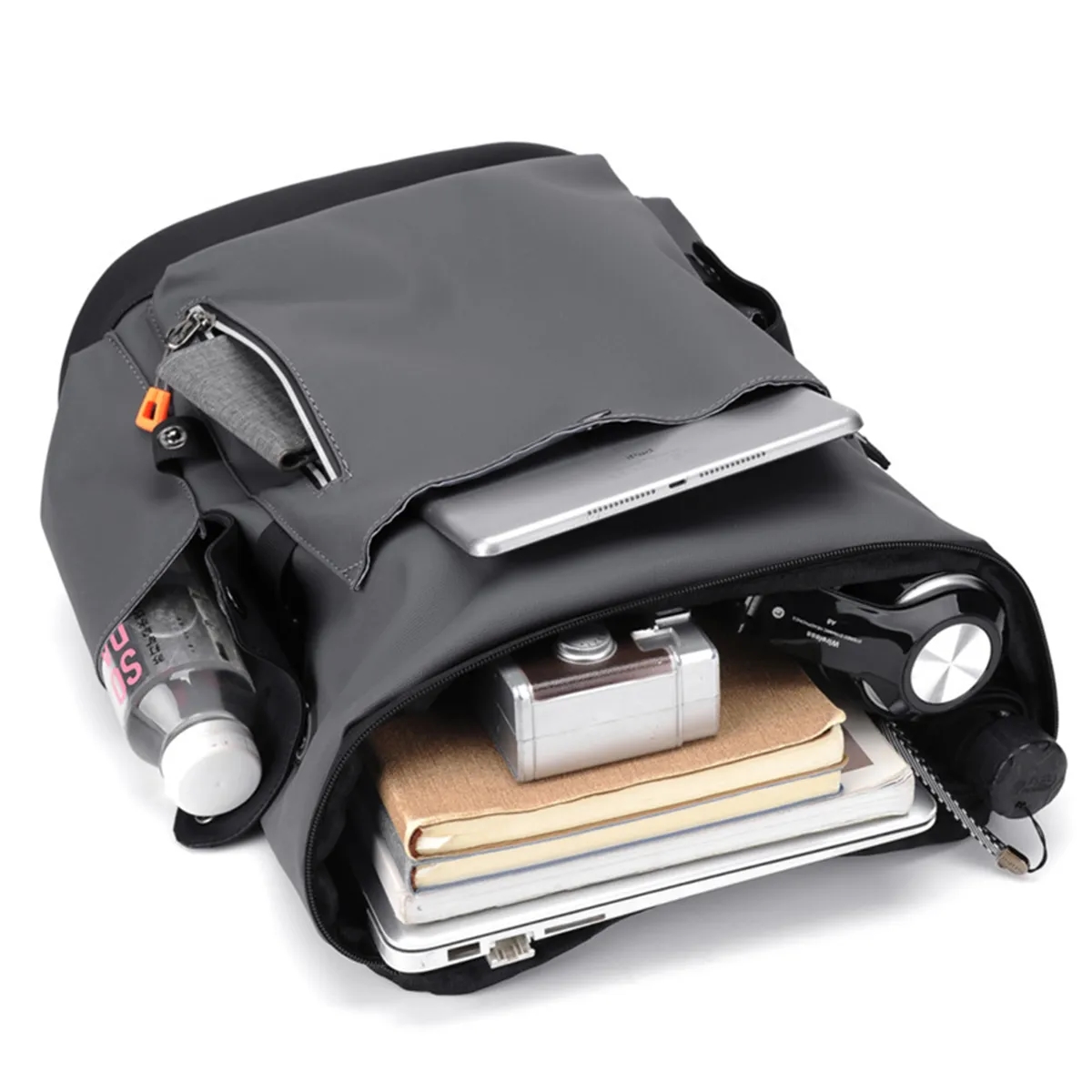 15.6 Inch PU Backpack School Bag College Bookbags 6