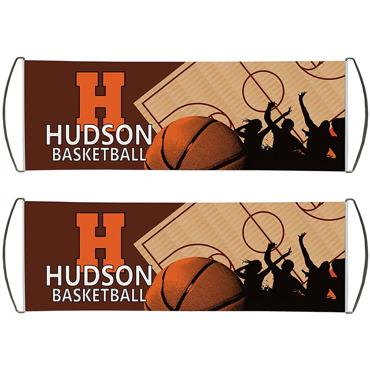 Custom Double-Sided Printed Polyethylene Scroll Banner (9.5" x 27.5") 2