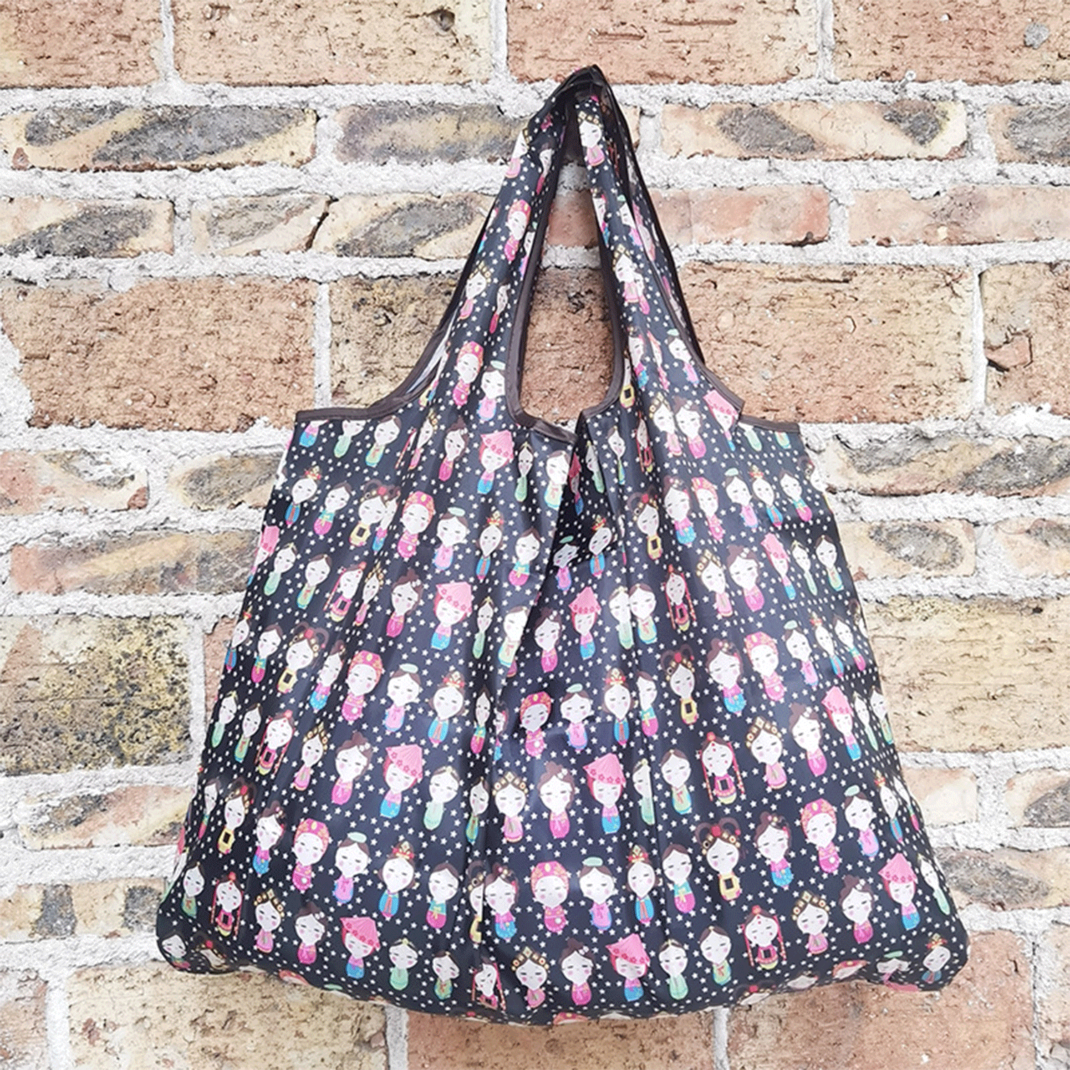 Customize Large Capacity Nylon Shopping Grocery Handbag Tote 19
