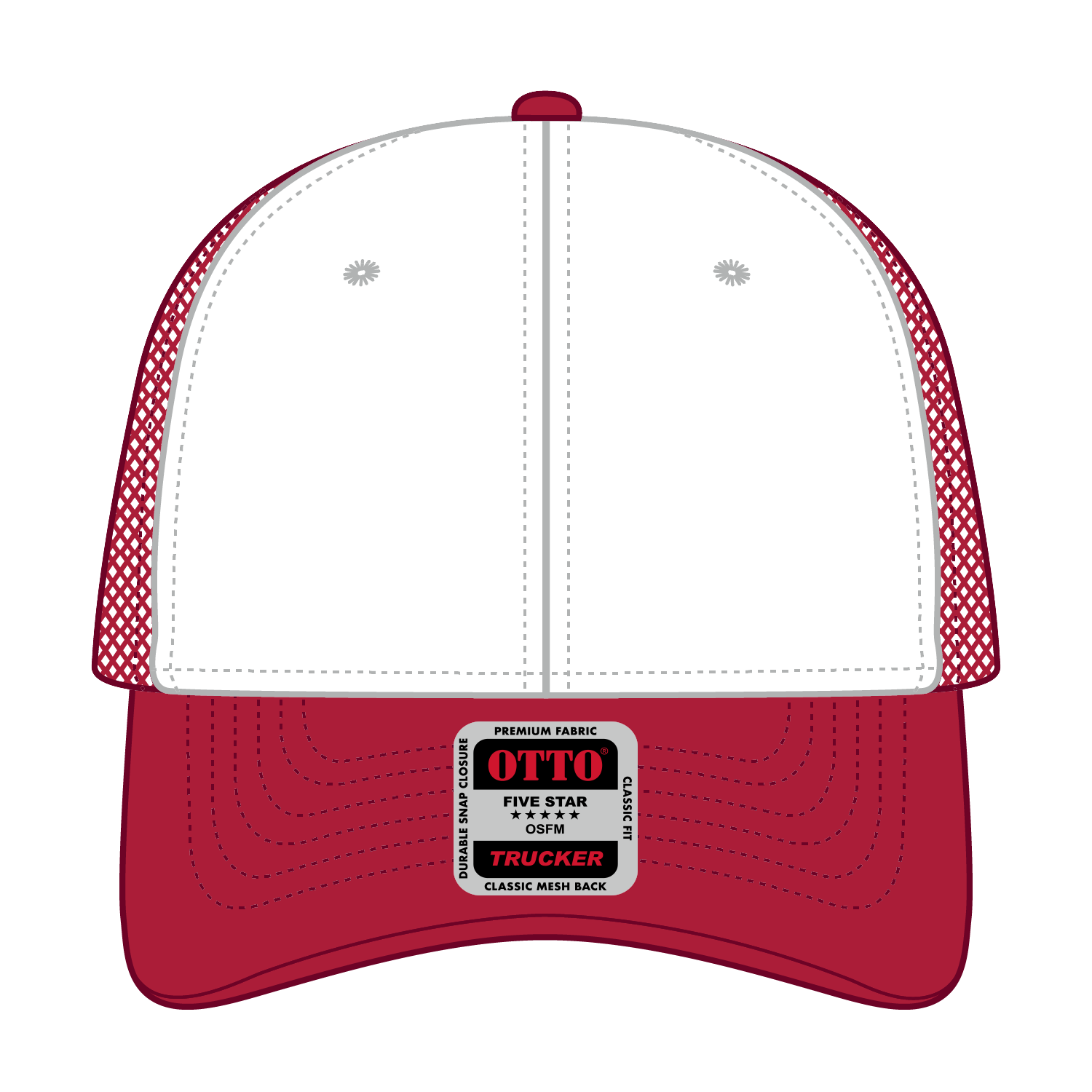 OTTO CAP® 6 Panel Low Profile Mesh Back Trucker Hat 24