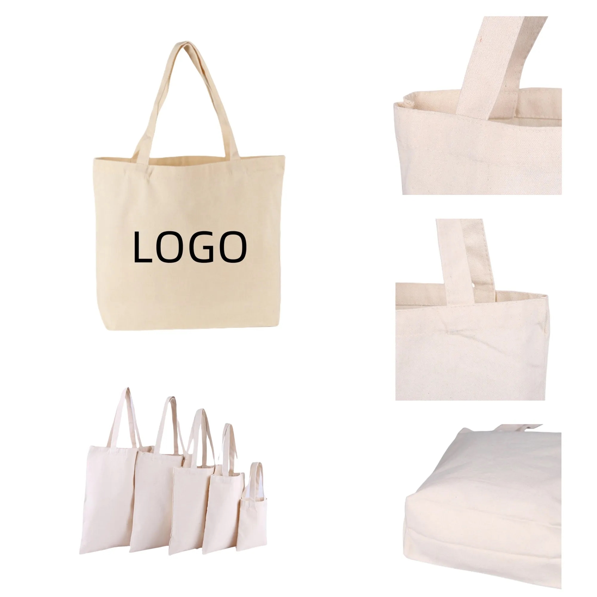 Natural Cotton Fiber Tote Bags 1