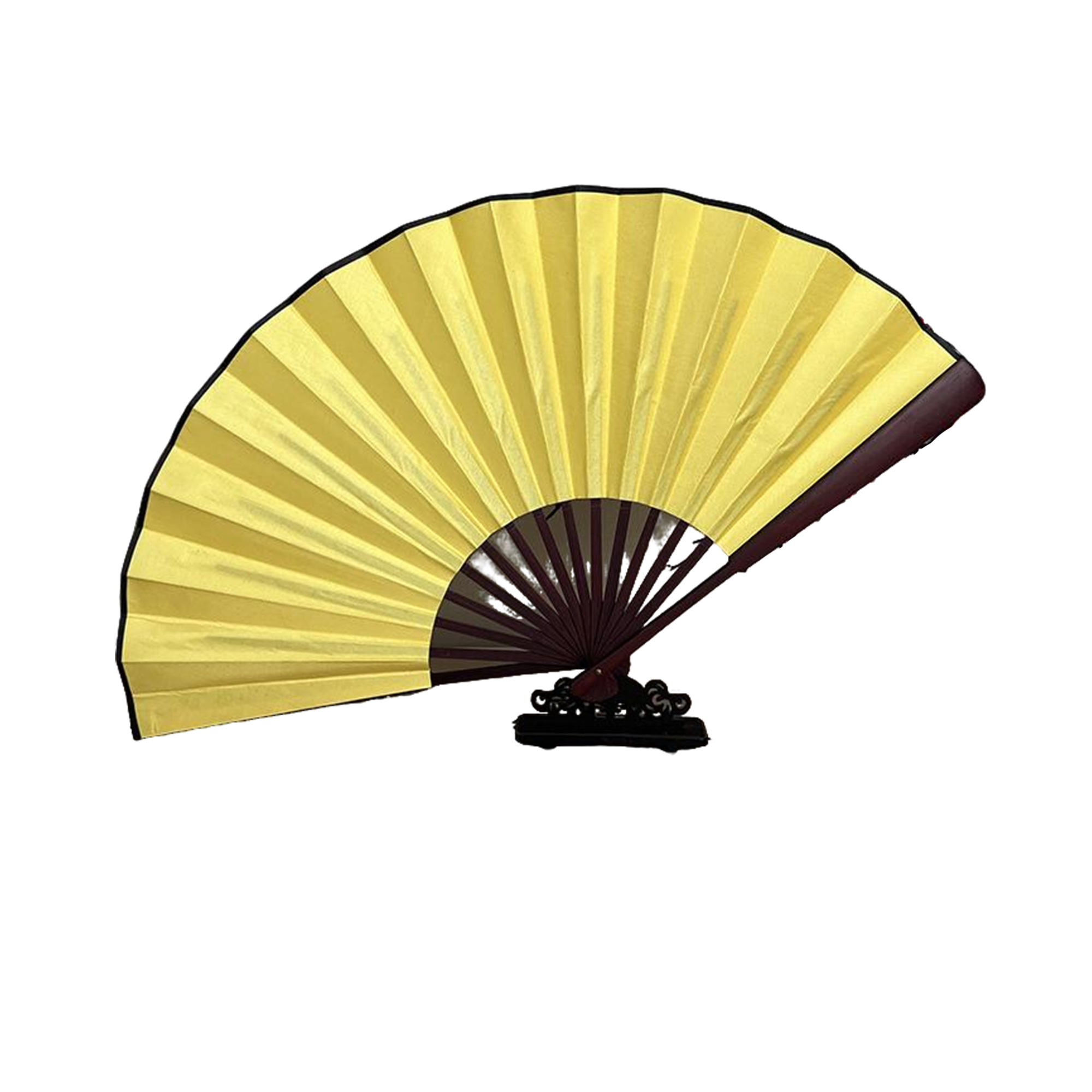 Bamboo Cloth Folding Hand Fan 23" Width Two Side Print 2
