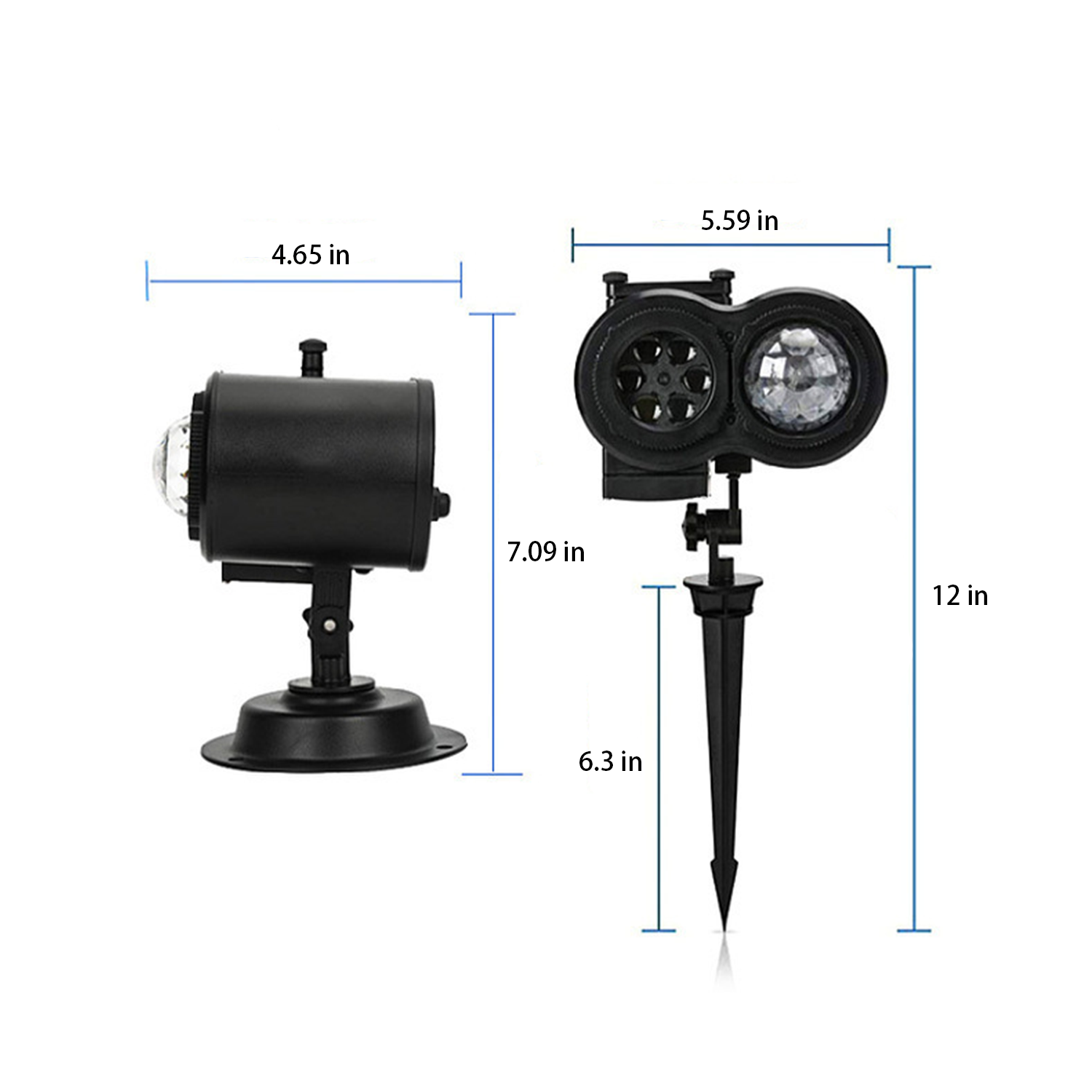 Halloween Christmas remote control projection light 3
