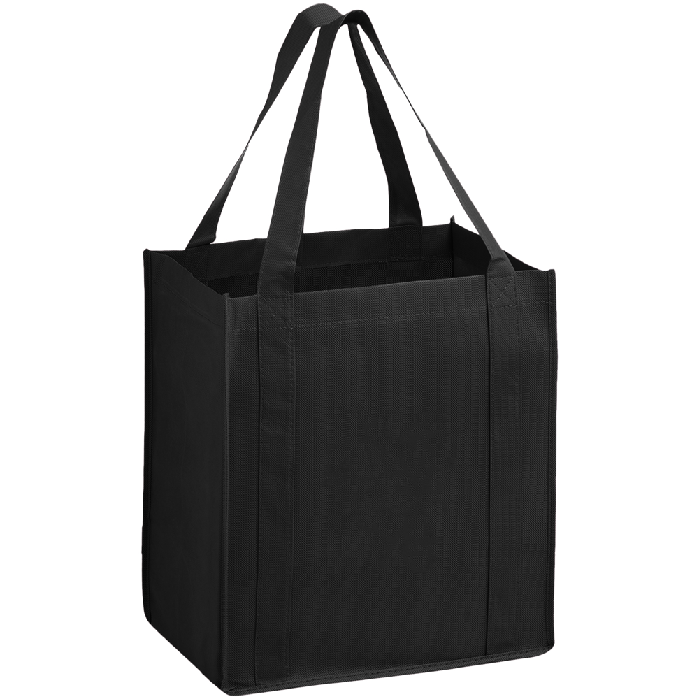 Heavy Duty 100GSM Non-Woven Grocery Tote Bag w/ Gusset (13" x 15" x 10")
