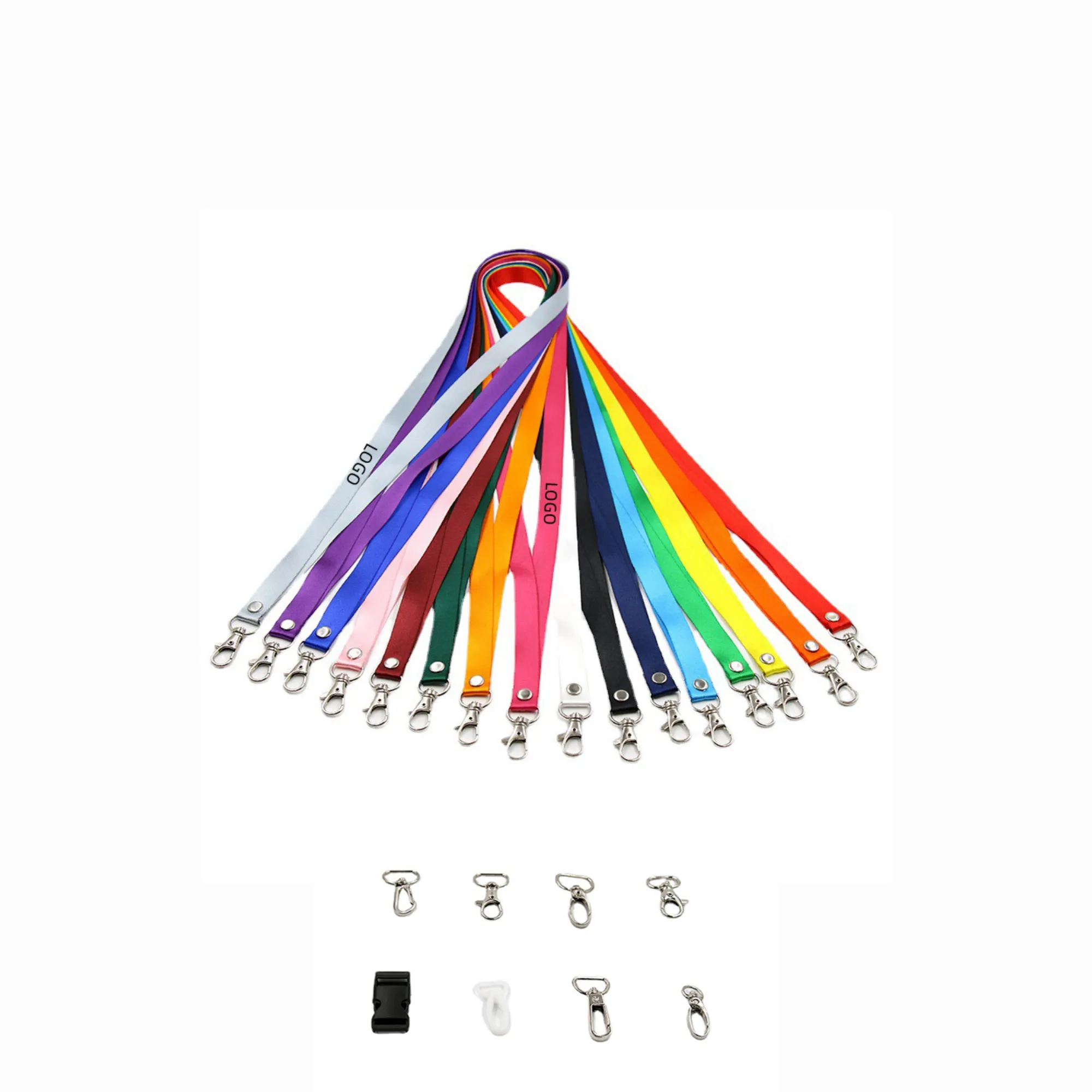 Full Color 3/4"  Polyester Detachable Buckle Lanyard 2