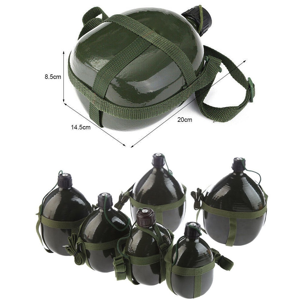 32oz/1L Army Green Classical Aluminum Water Bottle, custom water bottle with logo imprint 3