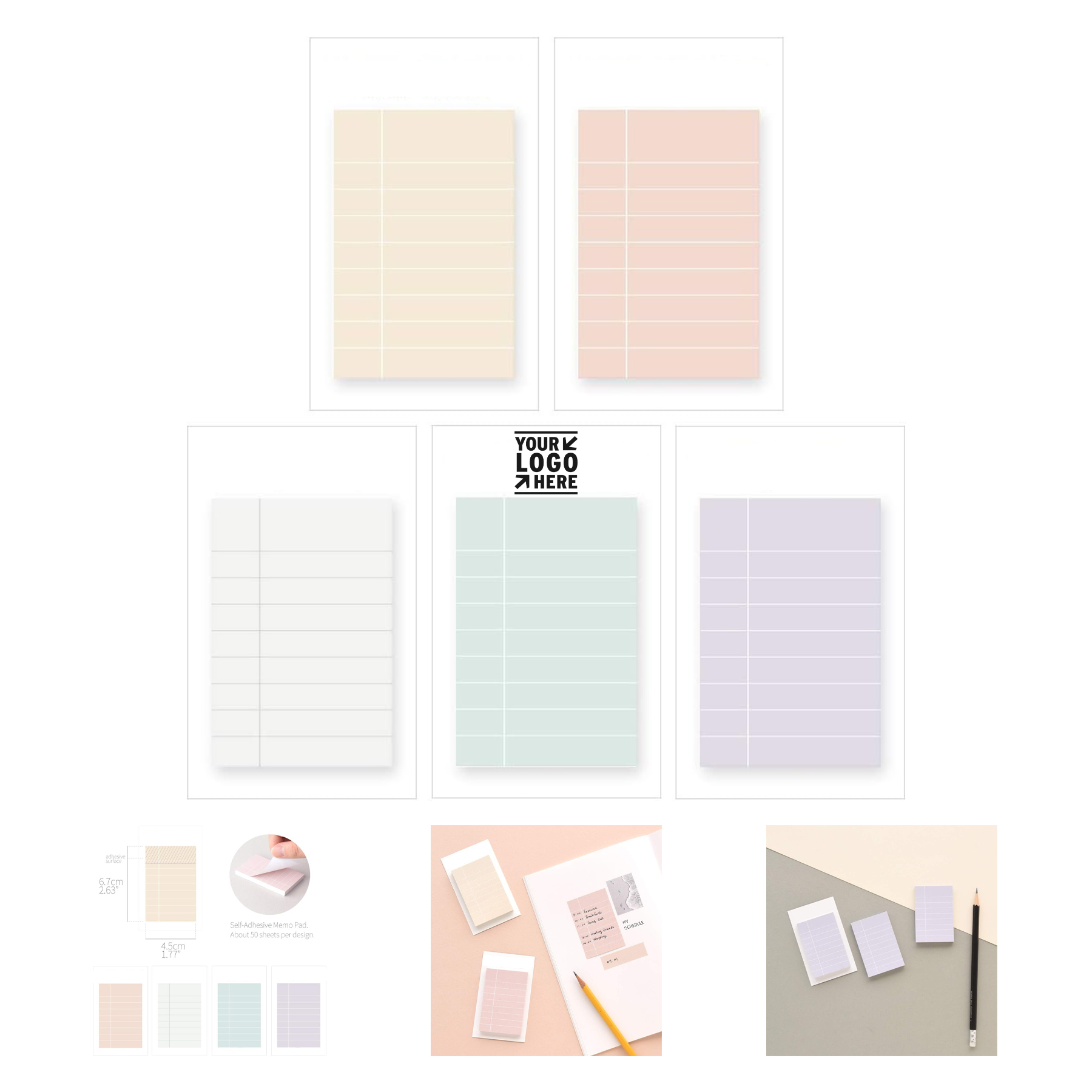 50 Sheets Self Adhesive Memo Pad 1