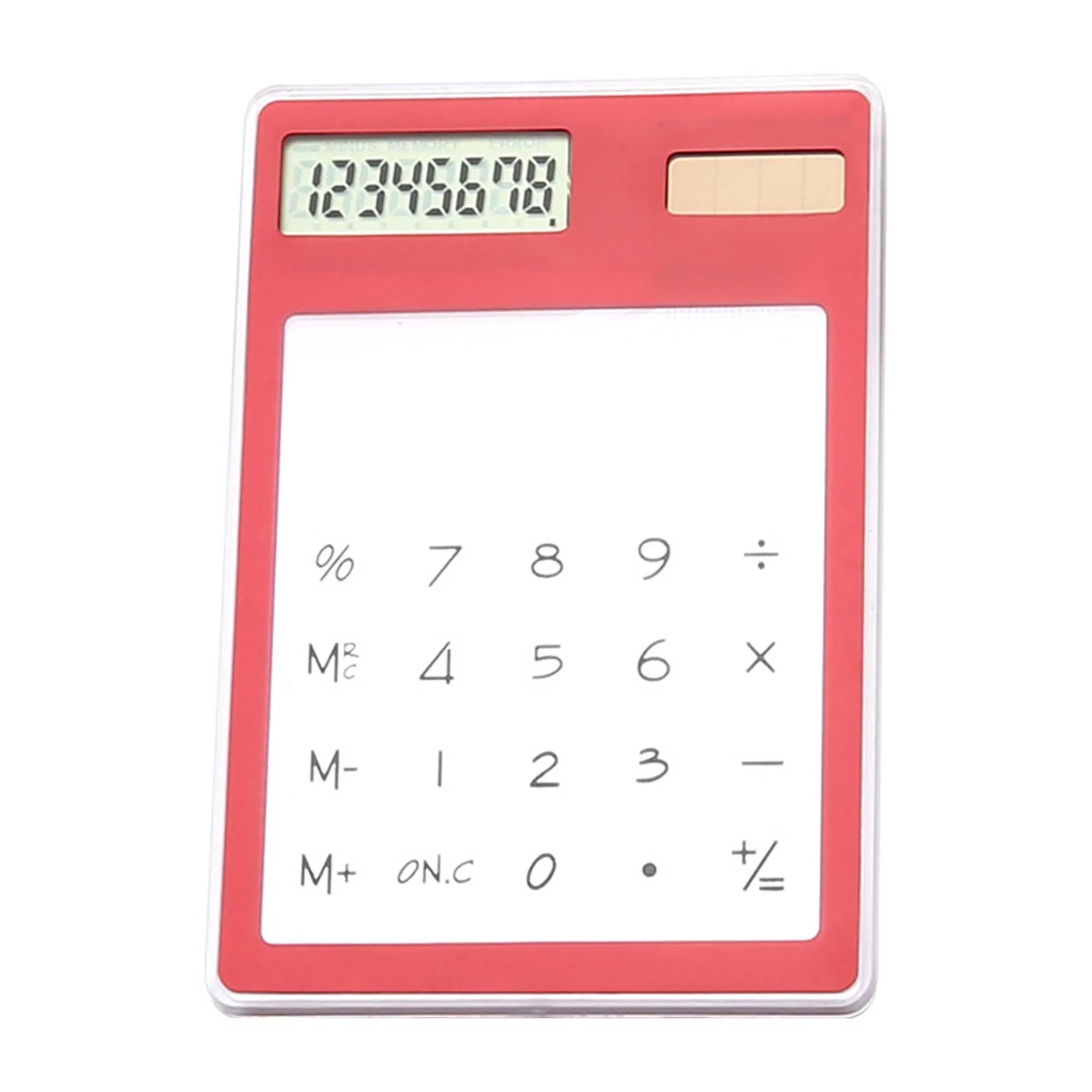 MOQ50 Clear Thin Solar Powered Calculator 7