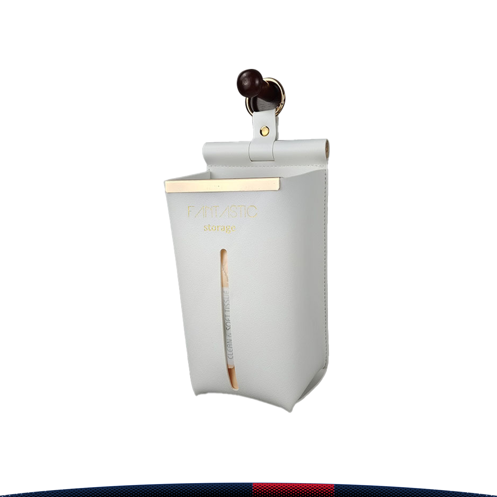 Wall-Mounted PU Leather Tissue Box 17
