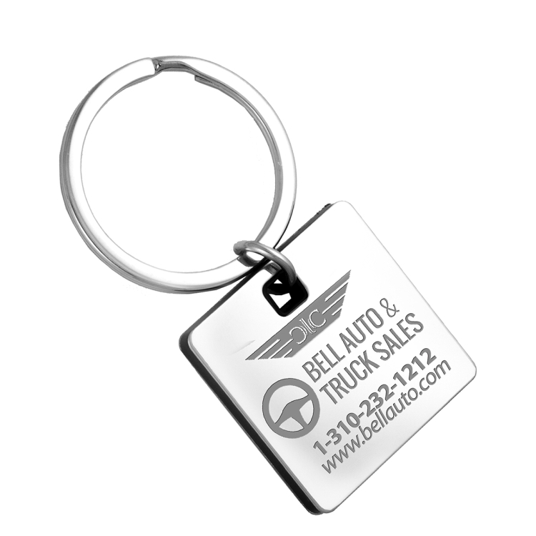 "Cube" Laser Engraved Metal Key Holder 3
