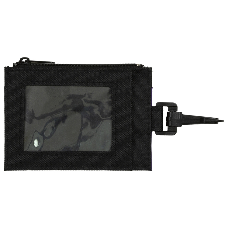 "The Regent" ID Holder with Zipper Wallet and Plastic Carabiner 8