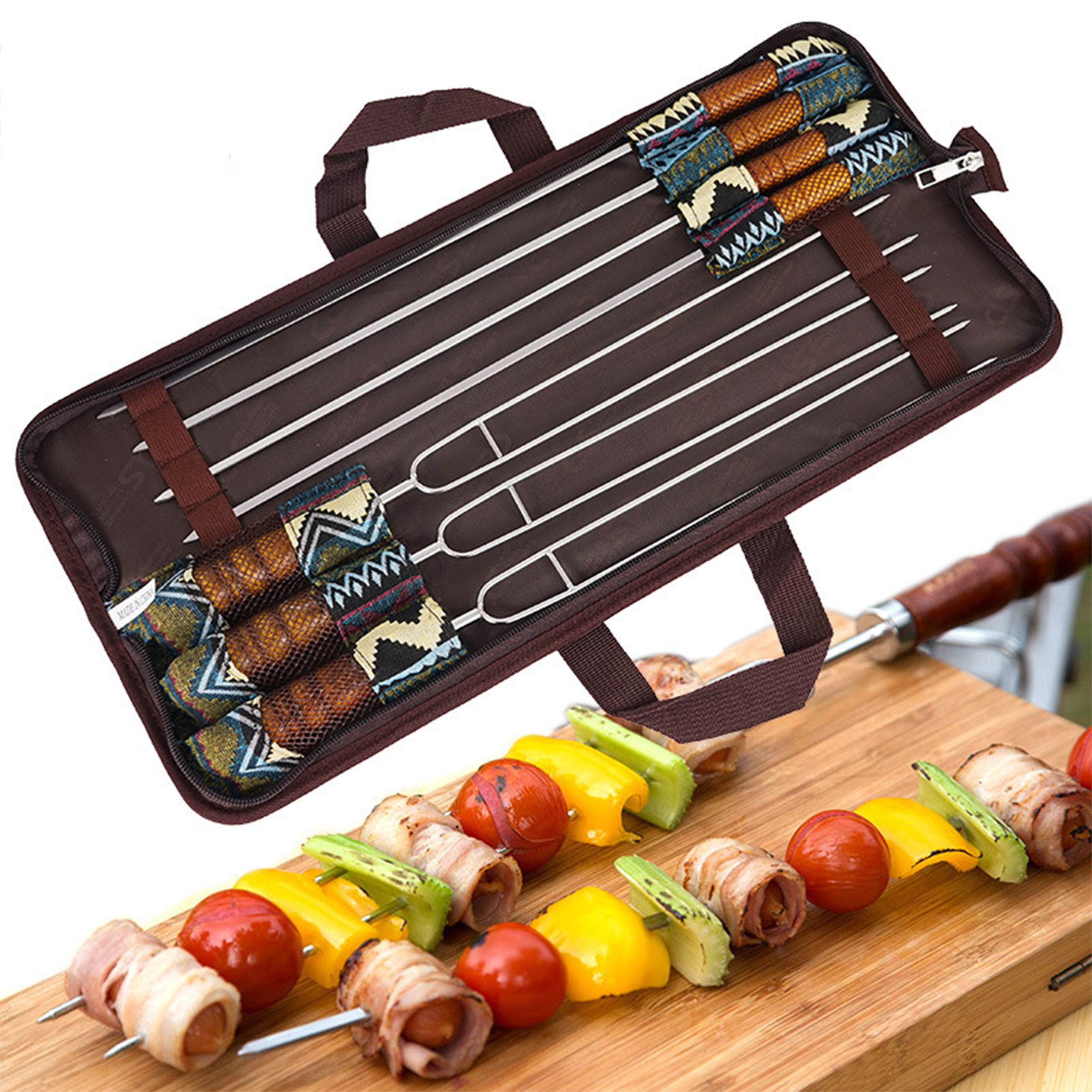 Stainless Steel Picnic Barbecue Skewer 2