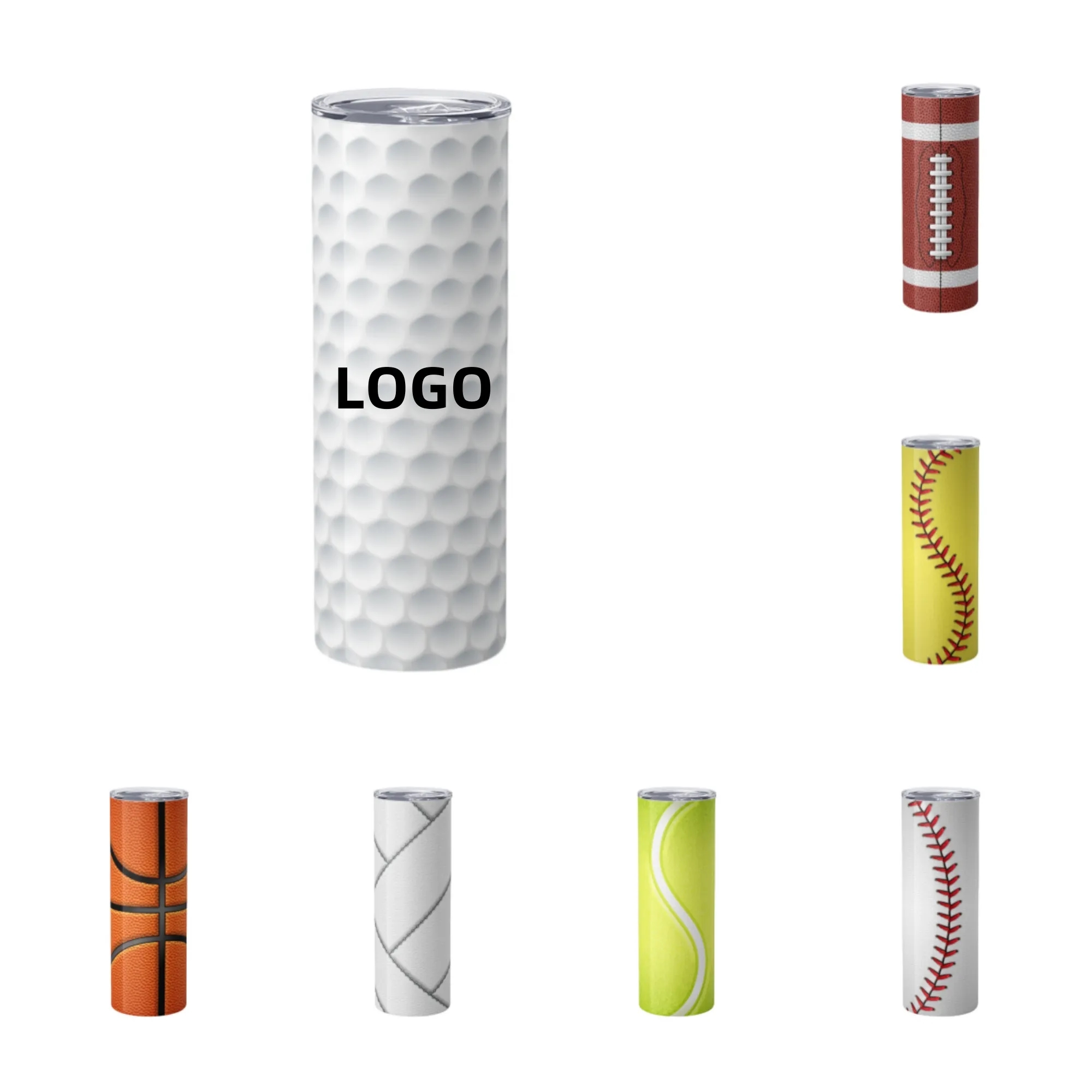 20oz Sports-Themed Stainless Steel Insulated Tumbler 4