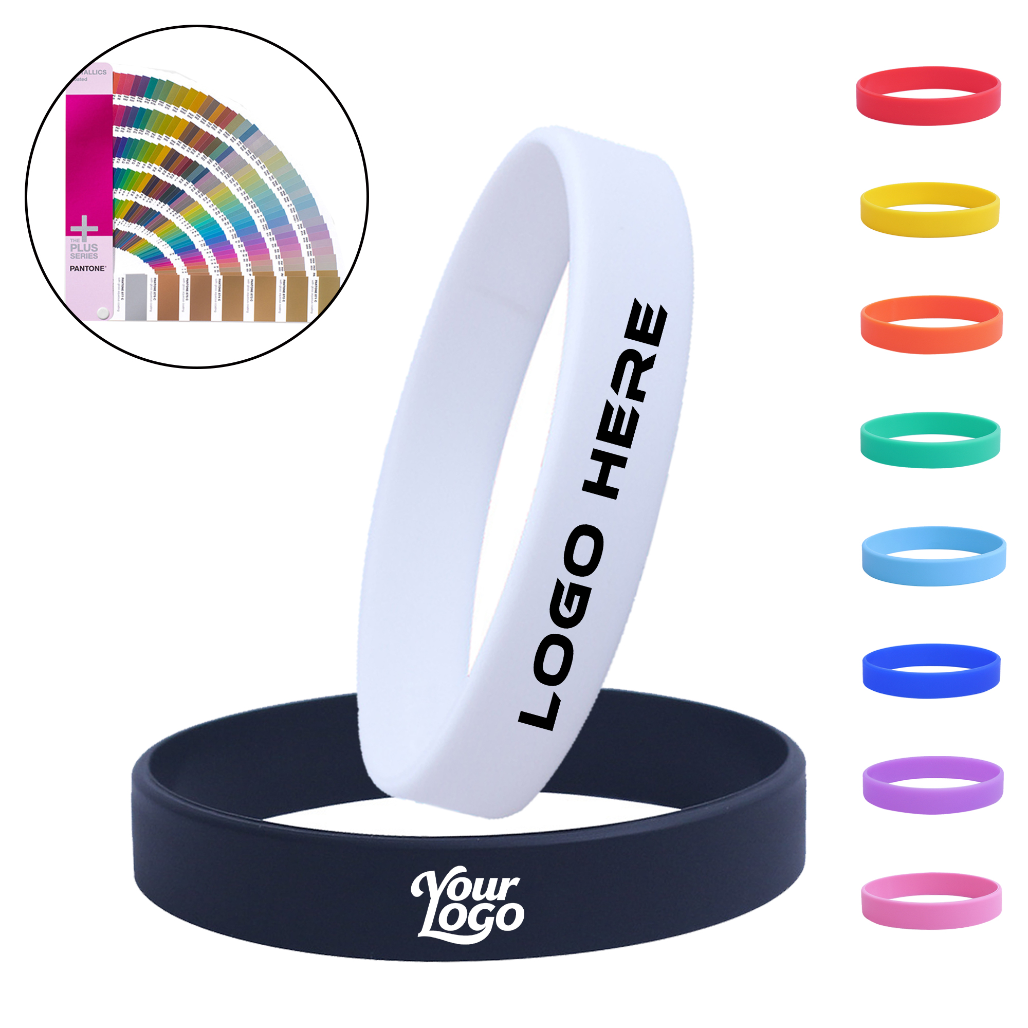 Custom Silicone Bands with Logo and Pantone Colors 8