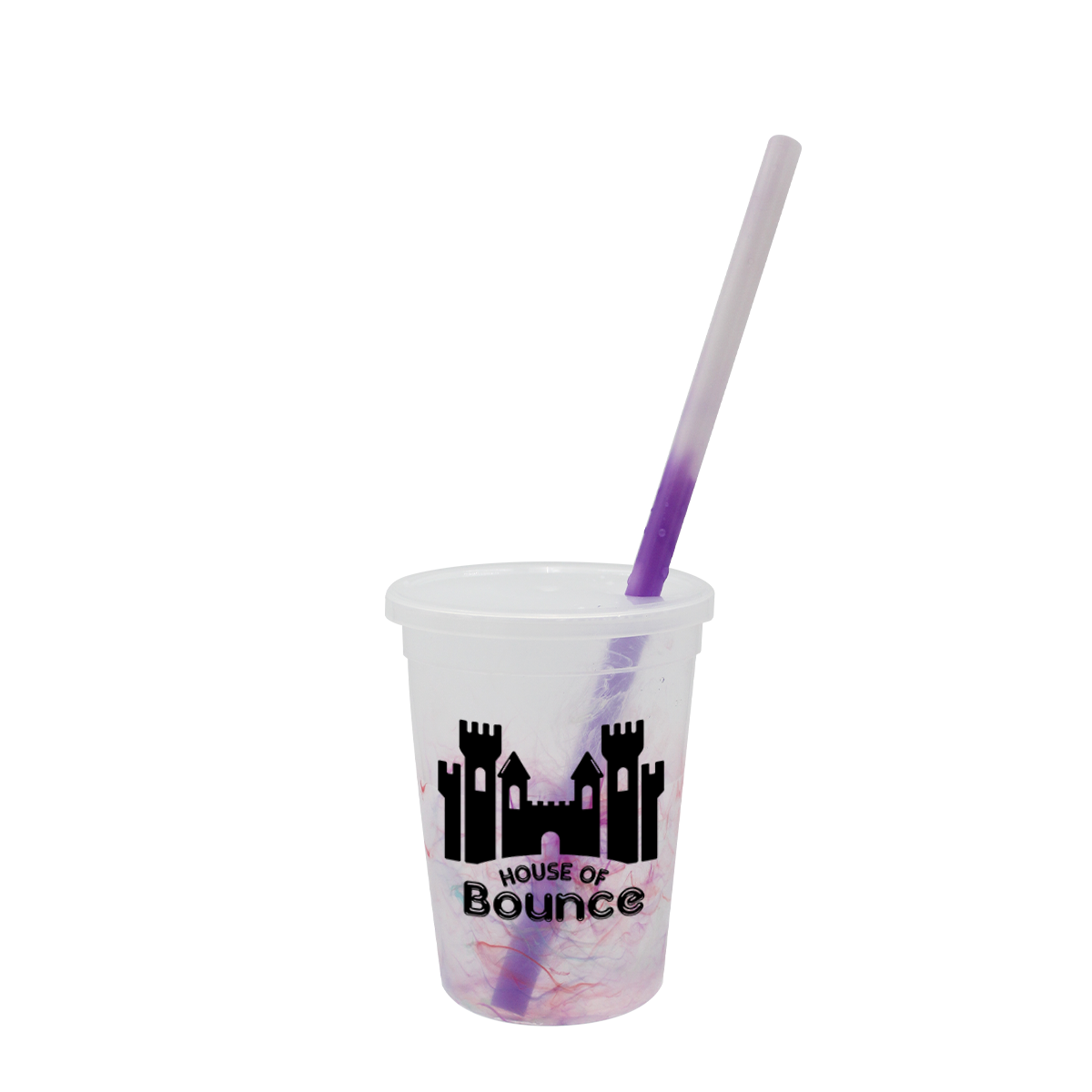 Mood 12 oz. Rainbow Confetti Cup/Straw/Lid Set 10