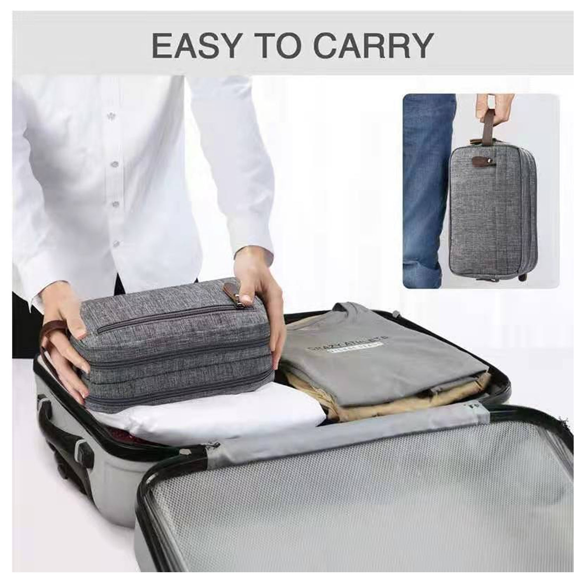 Durable Waterproof Travel Makeup Bag with Practical Handle 4
