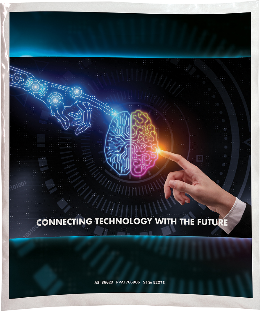 Digital Full Color White 2-Sided Plastic Bags w/Gusset (12" x 13.5" x 3")