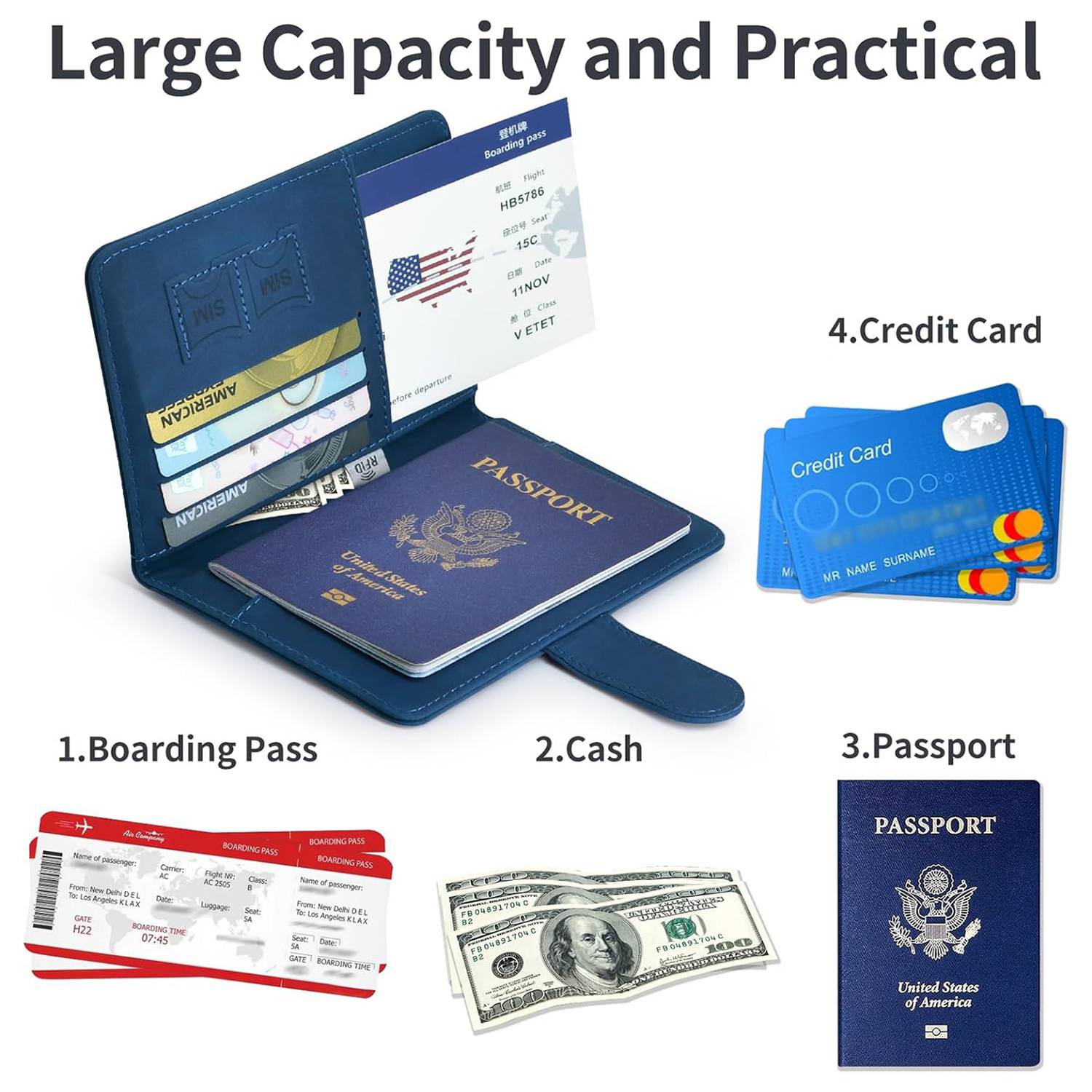 Rfid Anti-Theft Pu Leather Stylish Travel Passport Holder 1
