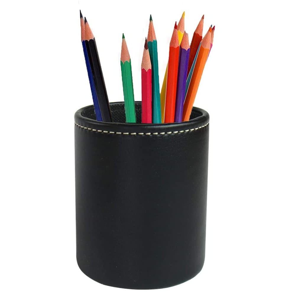 Round Shape PU Leather Organizer For Office/Desk/Home 3