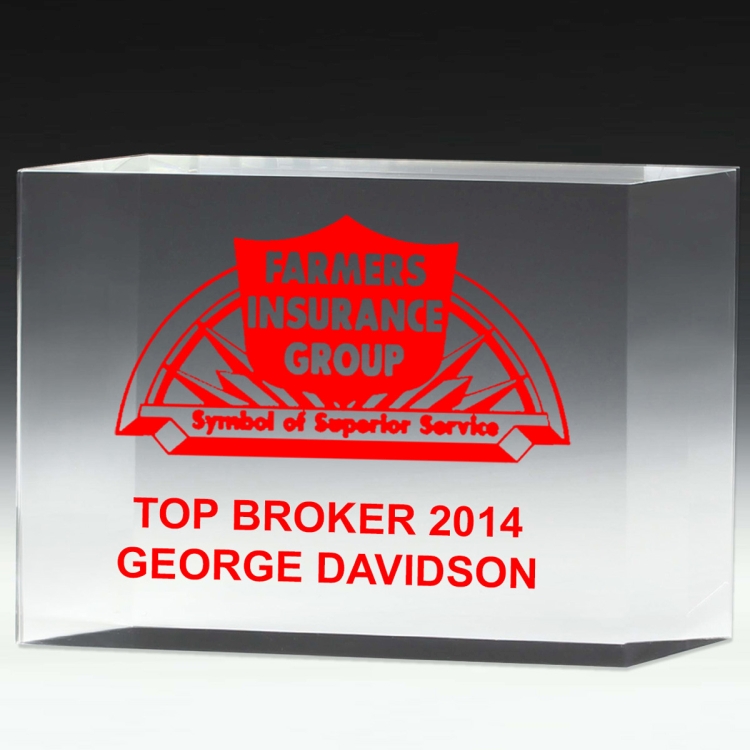 1 1/4" Thick Freestanding Acrylic Awards 11