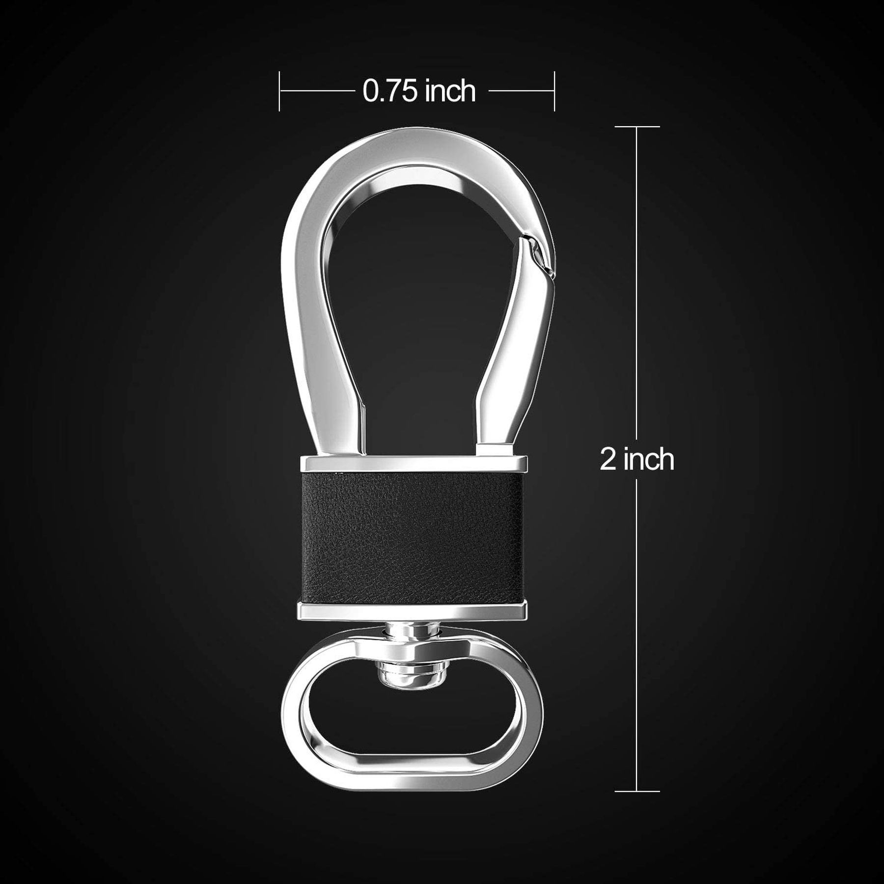 Metal Carabiner Keychain Key Clip Hook Key Ring Holder 4
