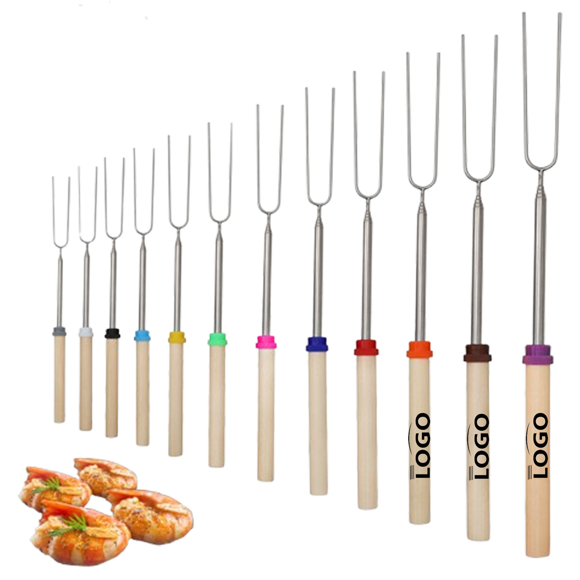 Customizable BBQ Fork Roasting Sticks 5