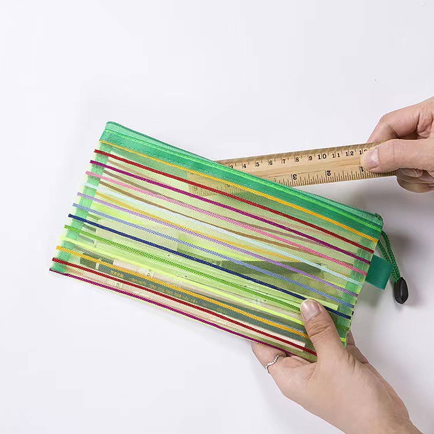 Multicolor Mesh Stationery Storage Bag for Students 7