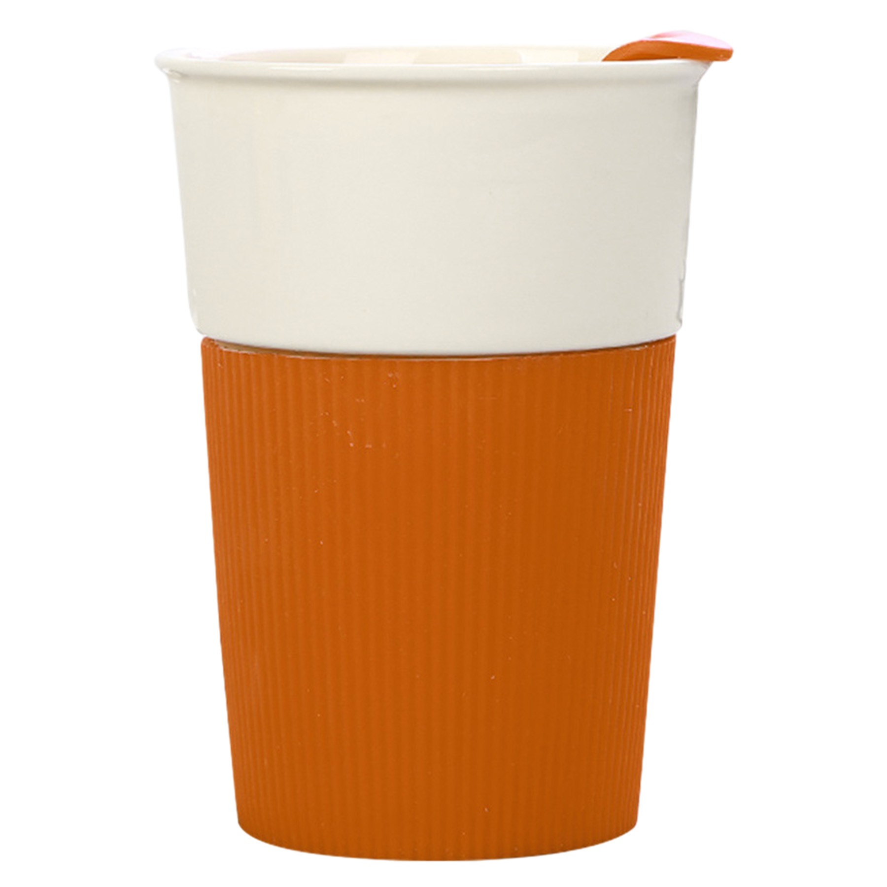 Ceramic Coffee Cup W/ Silicone Lid 7