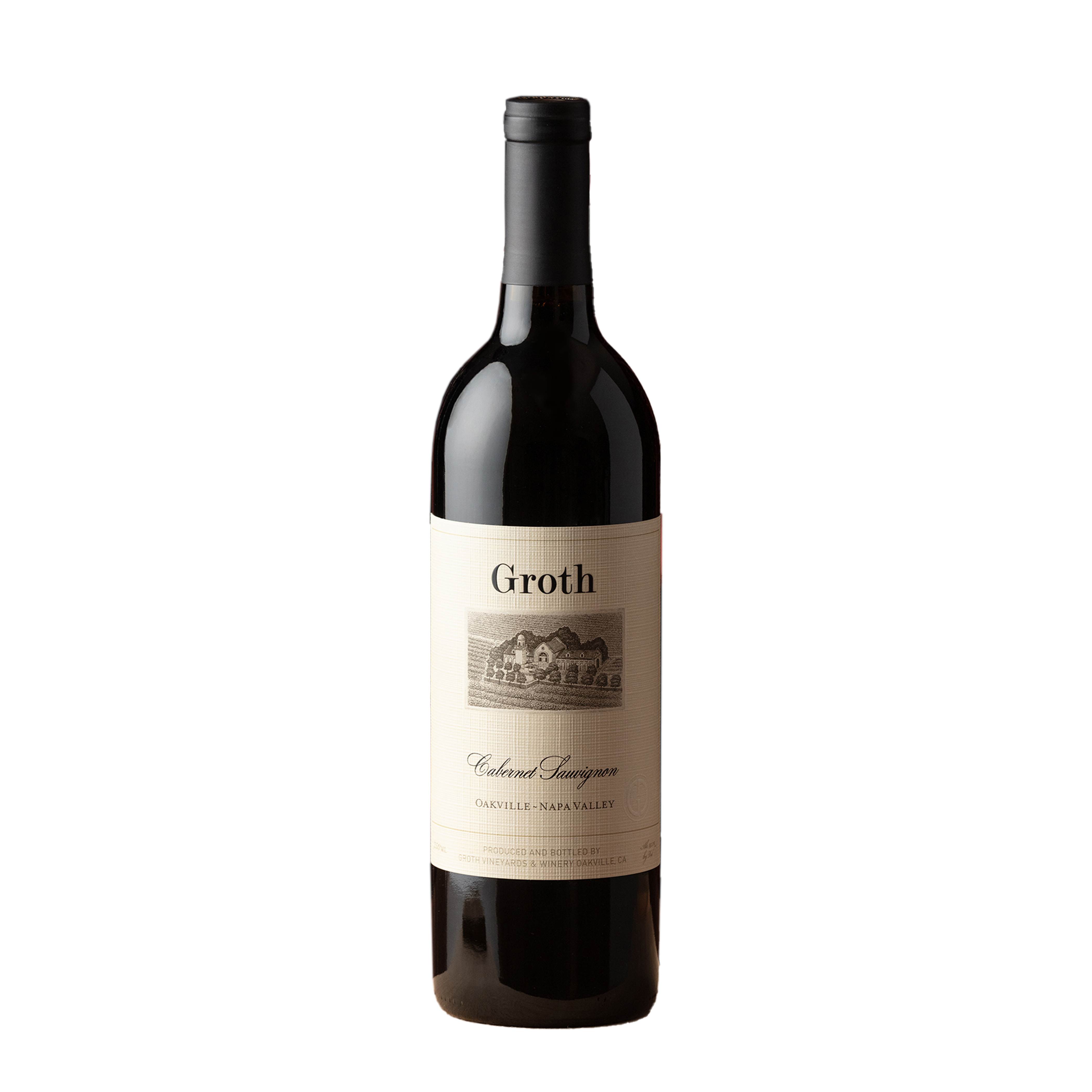 Etched Groth Cabernet Sauvignon Oakville Red Wine Bottle 1
