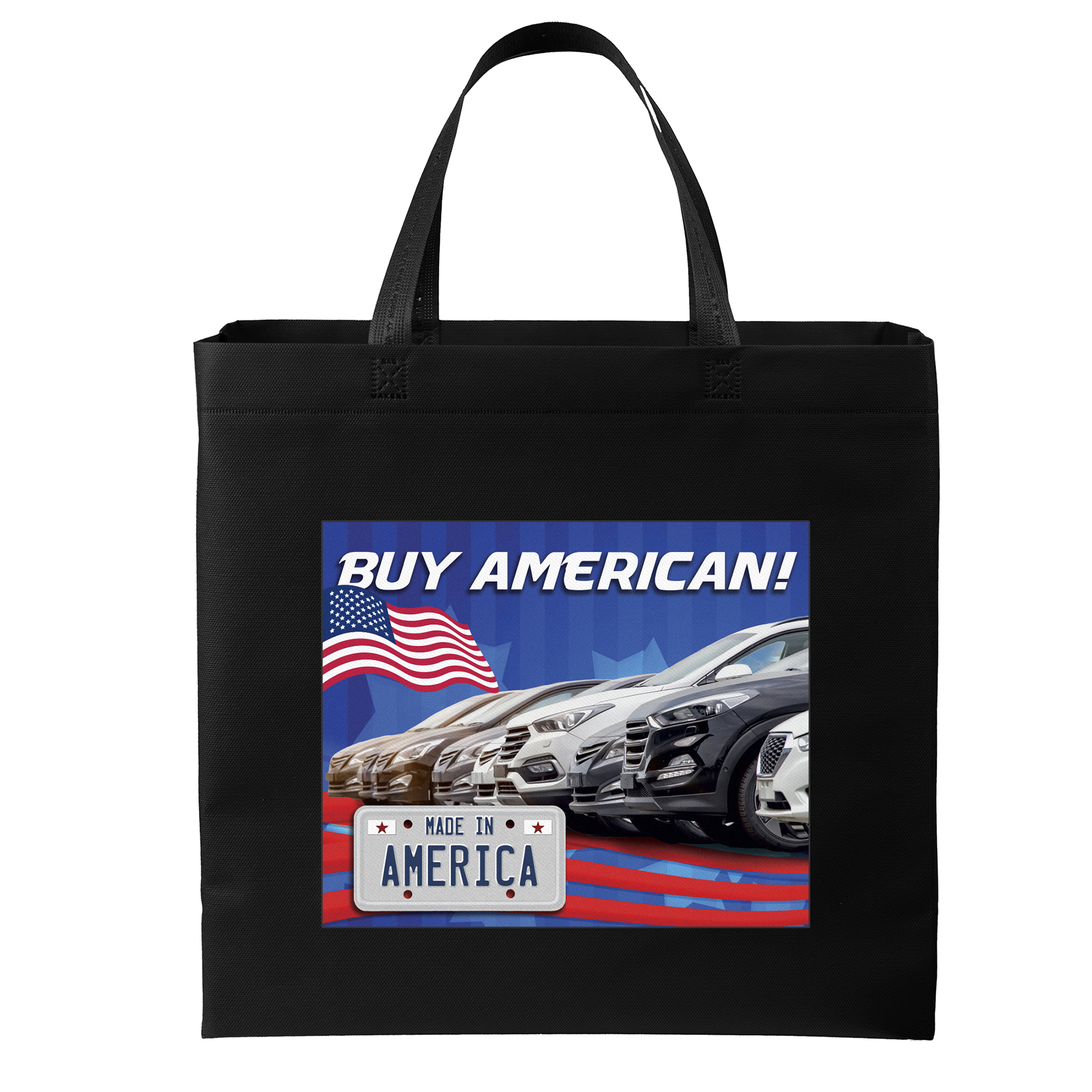 Patriot™- USA Made Non-Woven Tote - ColorVista, custom non-woven bag with logo imprint 3
