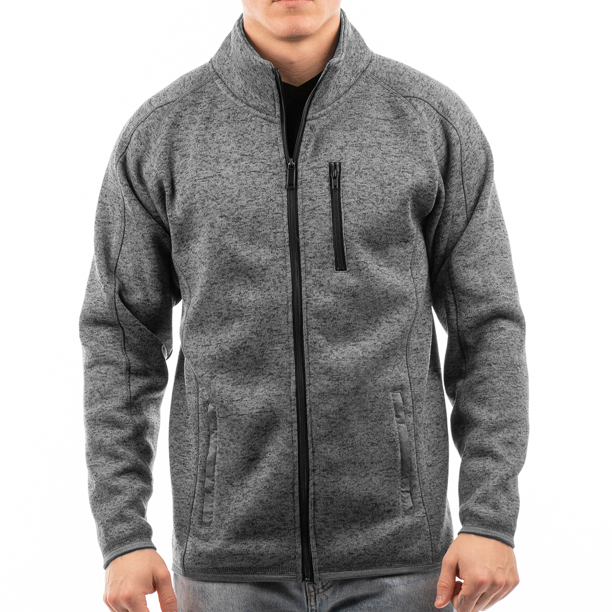 Burnside Men's Sweater Knit Jacket 1